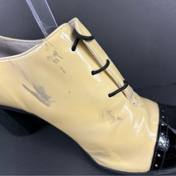 Camper Stylish Yellow and Black Women's Shoes patent leather 8 - Picture 6 of 9